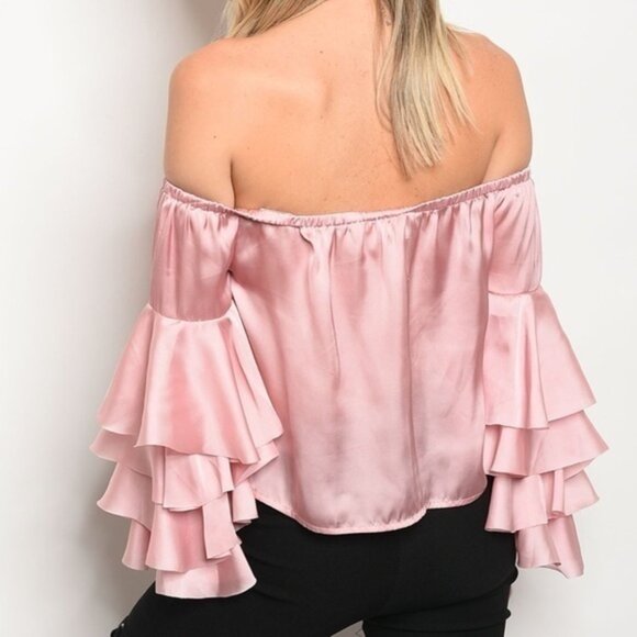 Pink Ruffle Detail Blouse - Picture 2 of 2